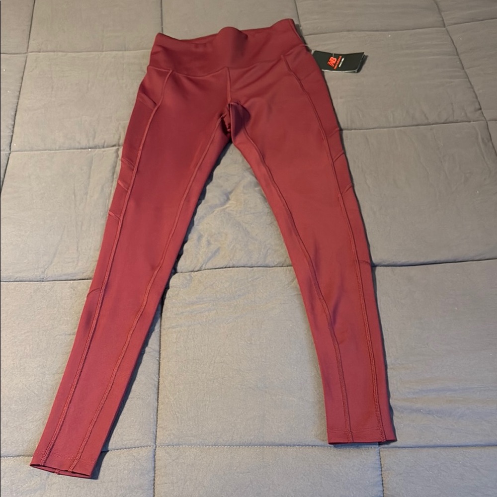 NWT NB Burgundy High-Waisted Leggings